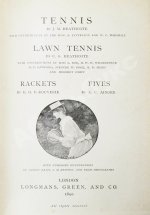 Heathcote, J.M. Tennis. Lawn tennis. Rackets. Fives. Хиткоут, Дж.М. Теннис. Лаун-теннис. Ракетки. Пятёрки
