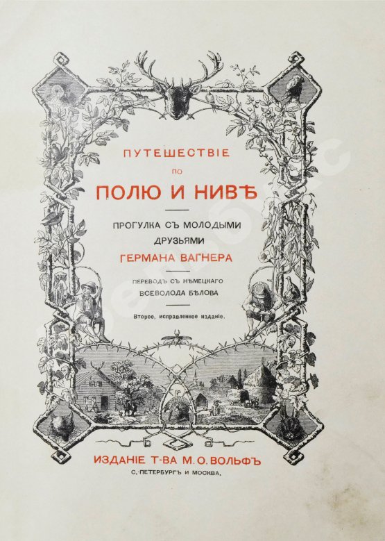 Антикварная книга Вагнер, Г. Путешествие по полю и ниве