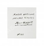 [автограф Марка Шагала] National Museum Message Biblique Marc Chagall. Nice