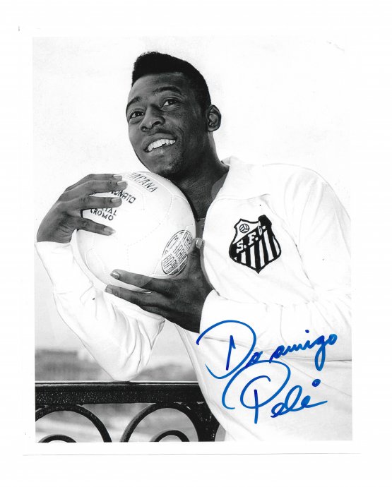 Пеле [автограф] Фотография с автографом футболиста